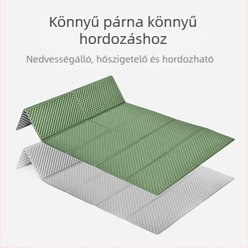 Piknik-kemping matrac — IXPE nedvesség elleni, vízálló réteg alumíniumfóliával, LDPE 90% + 10% alumínium fólia, kültéri szabadidő, Schumate