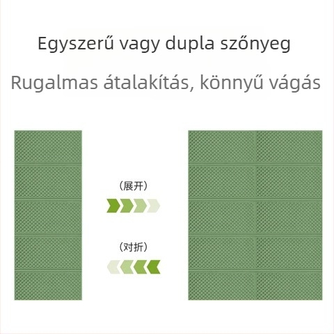 Piknik-kemping matrac — IXPE nedvesség elleni, vízálló réteg alumíniumfóliával, LDPE 90% + 10% alumínium fólia, kültéri szabadidő, Schumate