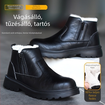Téli biztonsági cipő meleg bélésű, vízálló, kopásálló, ütés- és áthatolásálló, középmagas kivitel