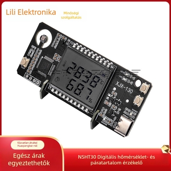 NSHT30 Hüllőinkubátor LCD-kijelzővel, újratölthető lítium akkumulátor, magas precíziójú hőmérséklet- és páratartalom-mérő