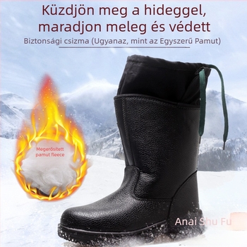 Biztonsági cipő ütésálló és átszúrás elleni védelemmel, magas szárú munkacipő, relief textúrájú bőr, acél orr, építőipari felhasználásra