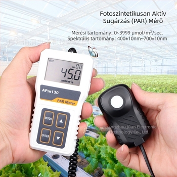 APM130 kiváló pontosságú, szétválasztott digitális fényenergia-mérő és spektrális megvilágítás fotométer PPFD-hez