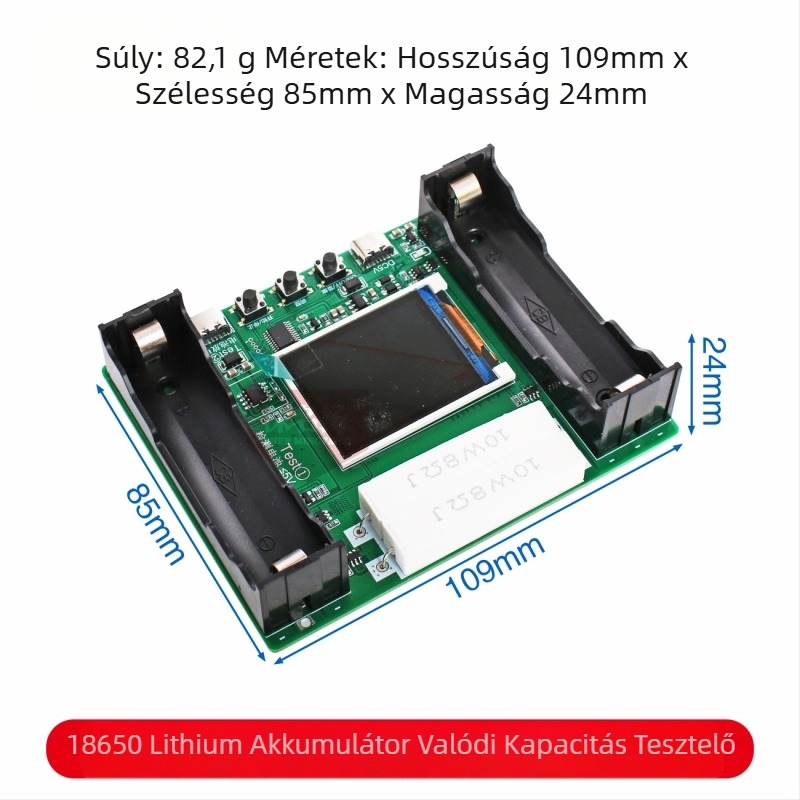 XH-M239 Li-ion 18650 valós kapacitás-tesztelő modul – digitális mAh/mWh méréssel, nagy pontosság