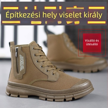 Középmagas hálós anyagú védőcipő, ütés- és átszúrás elleni védelemmel, lélegző, szagkontrollal