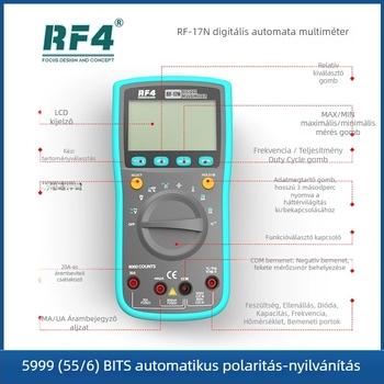 RF4 RF-17N Digitális intelligens feszültségmérő és multiméter alaplapokhoz, telekommunikációs karbantartáshoz