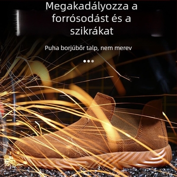 Acélorrú munkavédelmi bakancs, ütésálló, áthatolás elleni, csúszásmentes, hőálló