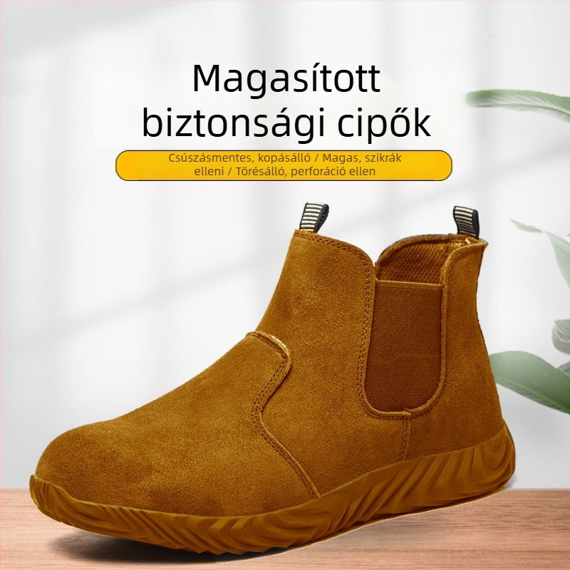 Acélorrú munkavédelmi bakancs, ütésálló, áthatolás elleni, csúszásmentes, hőálló
