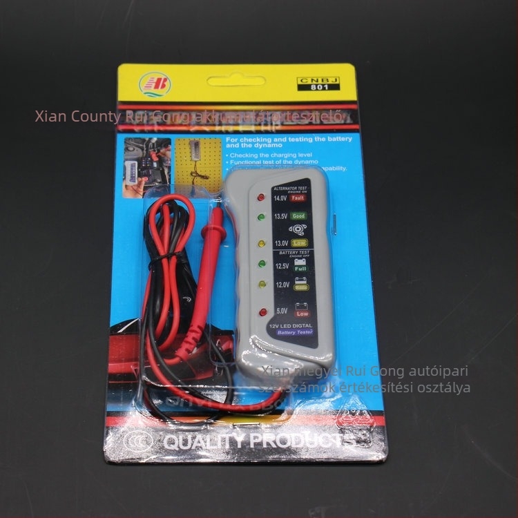 Autóakkumulátor-teszter és töltési rendszer monitor, 12V/6V
