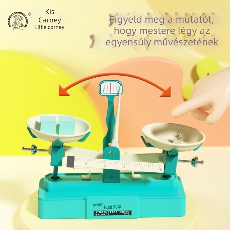 Little Carney 3399 Tálcás egyensúlymérleg - Matematika tanító segédeszköz általános iskolásoknak, műanyag