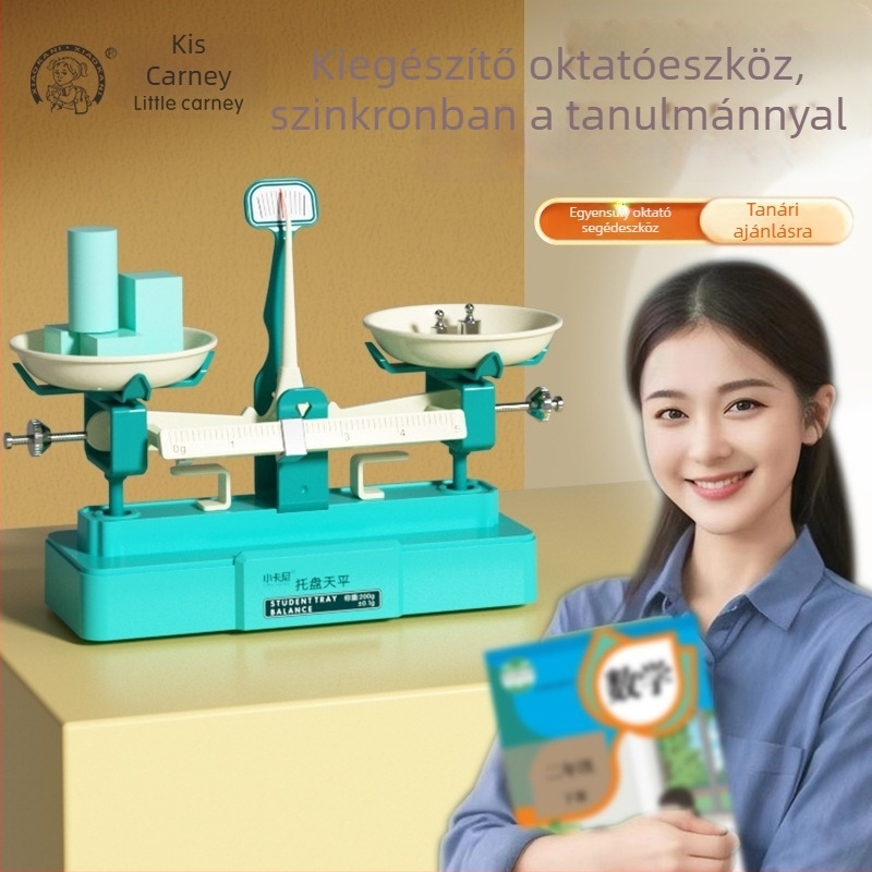 Little Carney 3399 Tálcás egyensúlymérleg - Matematika tanító segédeszköz általános iskolásoknak, műanyag