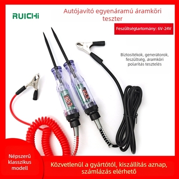 Autóvillamossági áramkör-tesztelő 6V/12V/24V mérőcsúccsal a kábelezés javításához