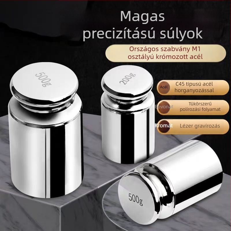 M1-osztályú kiegyensúlyozó súlyok, krómozott acélból, 500 g, standard oktatási eszköz (Márka: Unique; Modell: Other; Anyag: Other; Használat: Other)