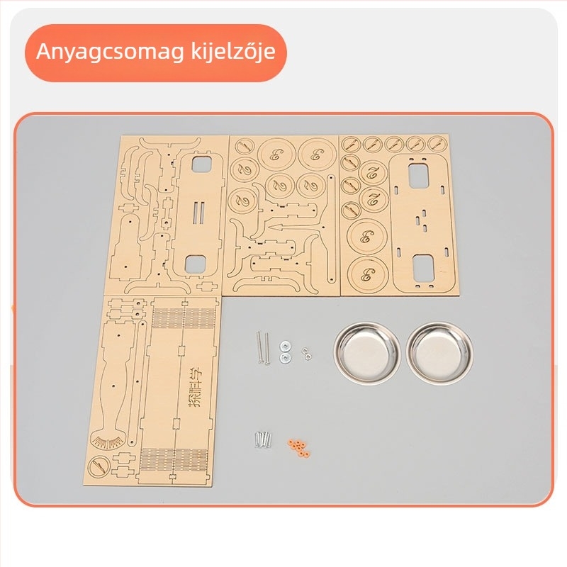 Fából készült tálcás mérleg fizikai kísérletekhez – oktató DIY játék 7–14 éveseknek