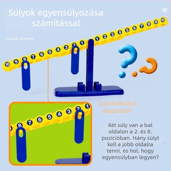 Óvoda digitális kiegyensúlyozó taneszköze: digitális összeadás-kivonás, DIY, többfunkciós, ABS anyag, Xingtong márka, 4-6 éveseknek