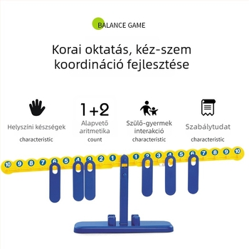 Óvoda digitális kiegyensúlyozó taneszköze: digitális összeadás-kivonás, DIY, többfunkciós, ABS anyag, Xingtong márka, 4-6 éveseknek