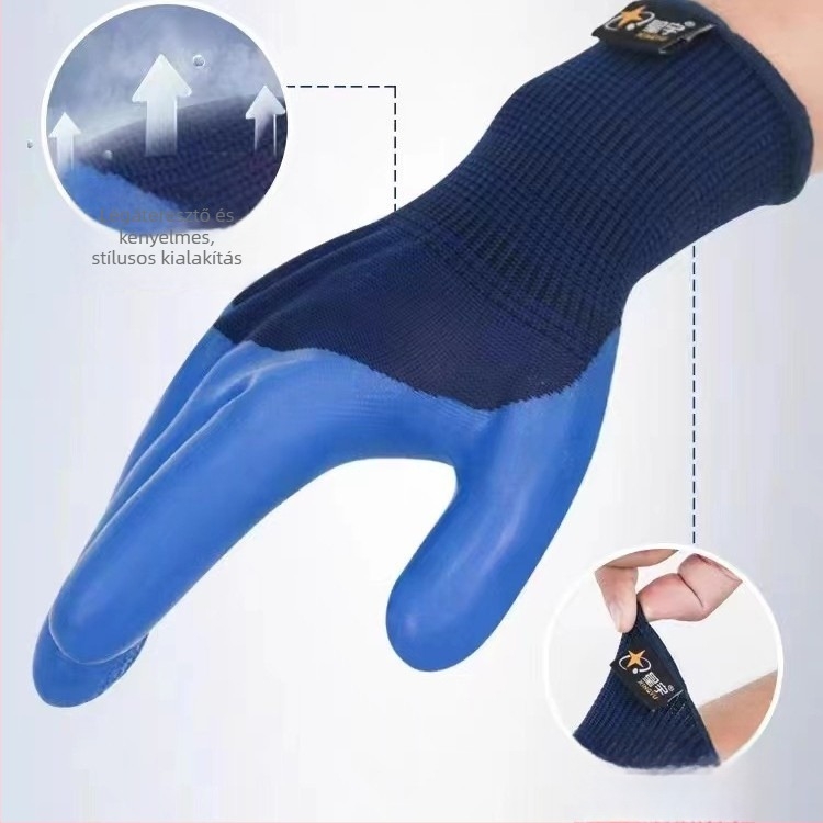 Xingyu A698 munkavédelmi kesztyűk – latex-relief mintázatú, csúszásmentes, építkezéshez
