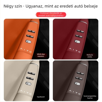Bőr védőmatricák az ablakemelő panelhez és az ajtó gombokhoz, kompatibilis 26 Huawei Aito M7M8 modellhez.