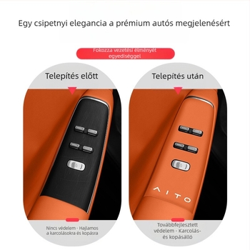 Bőr védőmatricák az ablakemelő panelhez és az ajtó gombokhoz, kompatibilis 26 Huawei Aito M7M8 modellhez.