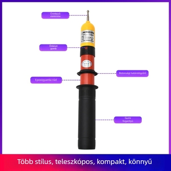 Magasfeszültség-teszter, mini rúdszerű teleszkópos mérőeszköz hang- és fényjelzővel, karbantartási és mérési eszköz