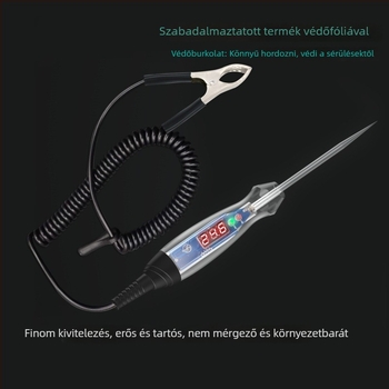LED-digitális autófeszültség-teszter toll LED-kijelzővel és hibadiagnosztikával (3-60)