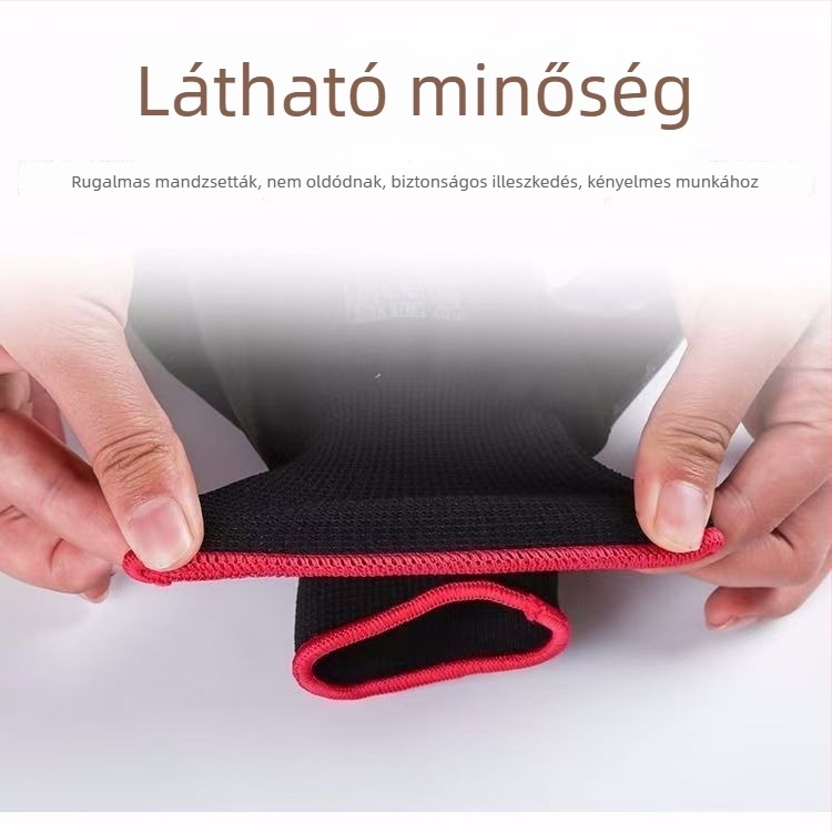 Egyszer használatos nitril kesztyűk, mártott kivitel – 12 pár, csúszásmentes, kopásálló, védelmi