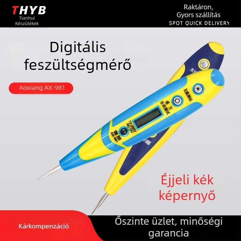 Aoxiang AX981 digitális kijelzős, többfunkciós feszültségmérő – áramkörök vizsgálatára és javítására