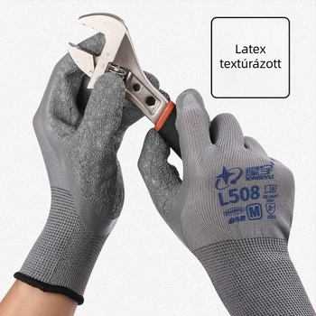 Latex munkakesztyűk, csúszásmentesek, alacsony hőmérséklet-állóságúak