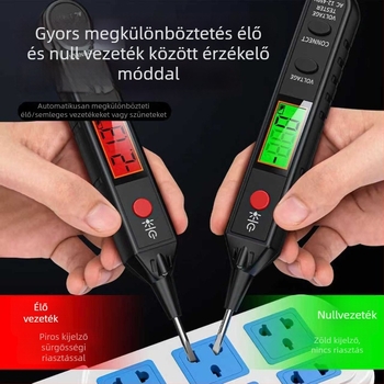 Intelligens szenzoros elektromos tesztpen, 12-450V, többfunkciós digitális kijelző