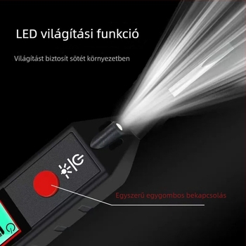 Intelligens szenzoros elektromos tesztpen, 12-450V, többfunkciós digitális kijelző