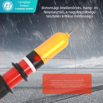 10 kV-os nagyfeszültségű kihajtható villanyszerelő mérőeszköz riasztással és vizuális, hangjelzéssel