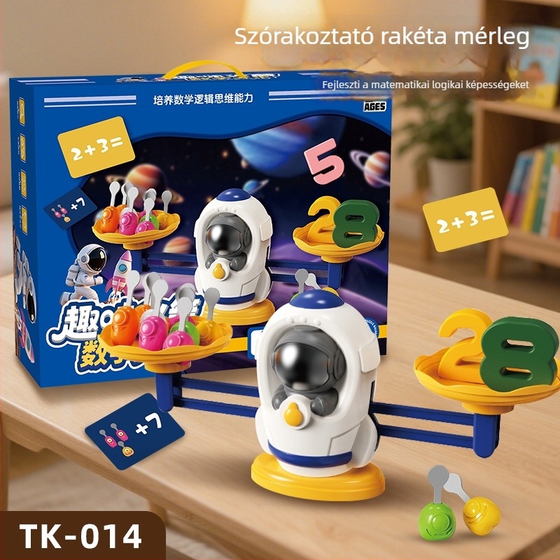 Űr aritmetikai egyensúly: interaktív nyuszis puzzle-játék gyerekeknek — korai oktatás, logikus gondolkodás és kéz-szem koordináció; műanyag 3C, tanúsítva (2024152202054298)