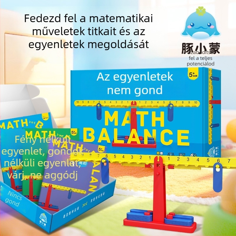Piggy Meng oktatási társasjáték: matematikai egyensúly-puzzle 4–6 éves gyerekeknek, családi interakció