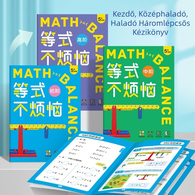 Piggy Meng oktatási társasjáték: matematikai egyensúly-puzzle 4–6 éves gyerekeknek, családi interakció