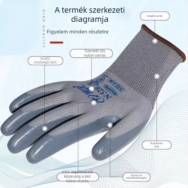 Staryu kémiai védőkesztyűk — védelem és kopásállóság, súly 1, vegyi használatra