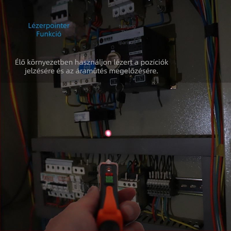 Közvetlen érintkezés nélküli intelligens feszültségmérő T100/T-02A, elektroprobe, Márka: RICHMETERS, Engedélyezett magánmárka