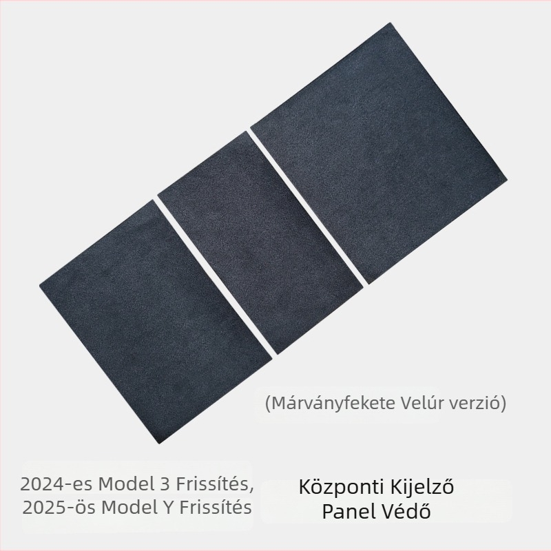 Suede anyagú középkonzol panelvédő fólia a Tesla Model 3/Y-hoz, karcolásálló, ujjnyomat- és olajfolt elleni védelem