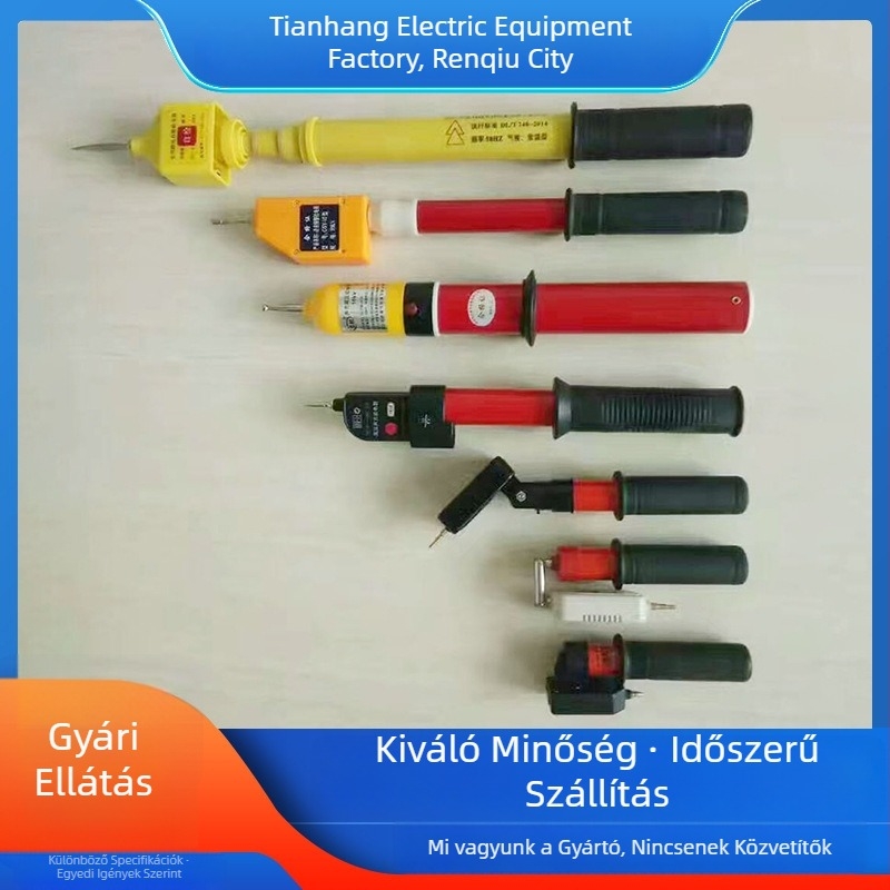 Magasfeszültségű elektroszkóp 10/35/110/220 kV tartománnyal — teleszkópos elektromos teszt toll hang- és fényriasztással a magas és alacsony feszültség detektálására