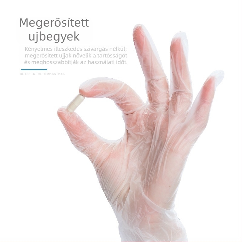 Intco egyszer használatos PVC kesztyűk, kihúzható típus, 100 db/csomag, általános felhasználásra