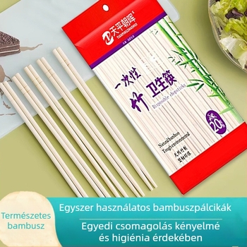 Bambusz evőpálcikák egyszer használatosak, egyenként csomagolva felnőtteknek, új kínai stílus