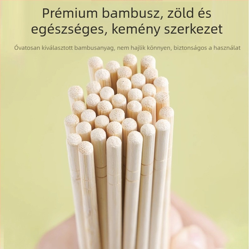 Bambusz evőpálcikák egyszer használatosak, egyenként csomagolva felnőtteknek, új kínai stílus