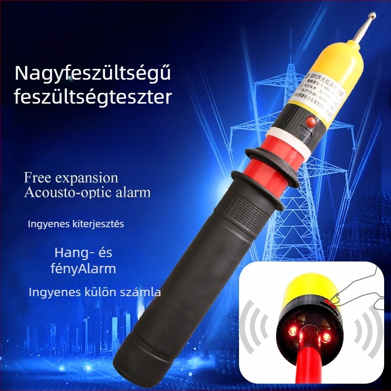 Magasfeszültségű akusztiko-optikus elektroszkóp villanyszerelőknek