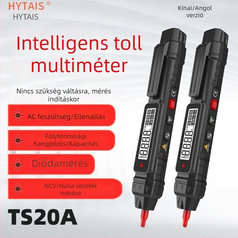 HYTAIS okos tollas multiméter TS20A — többsfunkciós mérő toll, magas precizitású kapacitásmérő