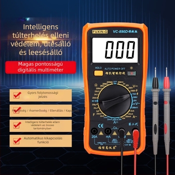 Fuxin High Instrument VC890D digitális multiméter professzionális használatra intelligens kijelzővel, automatikus kikapcsolással és égés elleni védelemmel