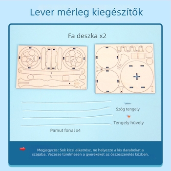 Fából készült egyensúlymérleg – DIY képességgel, fizikai oktatási játék 7–14 éveseknek, gyakorlati és szellemi fejlődés