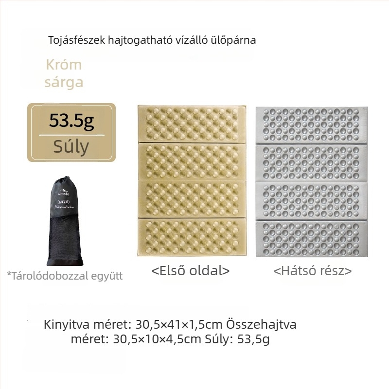 ARCSTG Kültéri hajtogatható EVA habmatrac alumíniumfóliával és Egg Nest szövetével, AZ-01, 1–2 személyre, csúszásmentes és vízálló