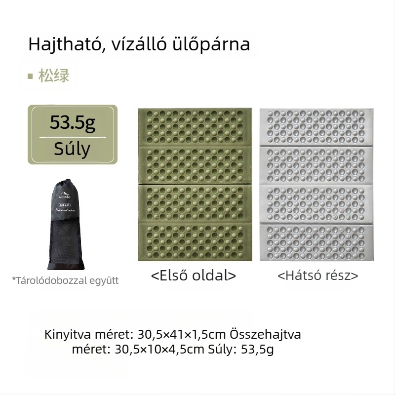 ARCSTG Kültéri hajtogatható EVA habmatrac alumíniumfóliával és Egg Nest szövetével, AZ-01, 1–2 személyre, csúszásmentes és vízálló