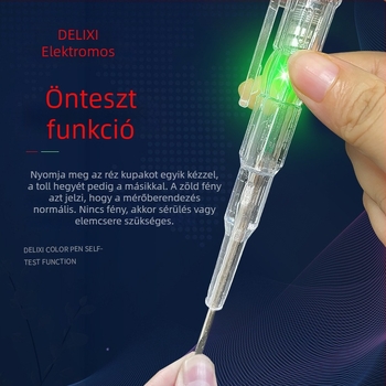Delixi feszültségmérő toll intelligens érzékeléssel, folytonossági vizsgálat, háztartási és kereskedelmi használatra