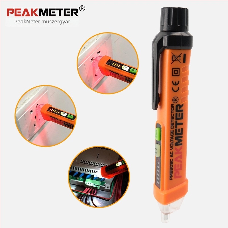 PEAKMETER PM8908C Nem érintéses feszültségvizsgáló toll – villanyszerelők számára