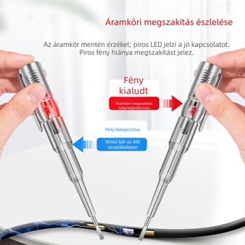 Többfunkciós elektromos tesztelő toll intelligens indukcióval és nagy láthatóságú fényjelzővel