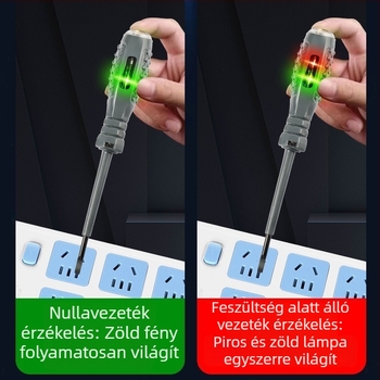 Magas fényerősségű színes villanyszerelő vizsgáló toll, induktív teszter, kiváló pontosság a megszakítások felismeréséhez és a nulla/élő vezetékek méréséhez